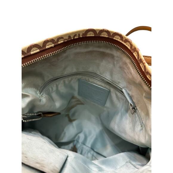 Coach Signature Coated Adjustable Straps Canvas Bag Purse - Picture 9 of 9